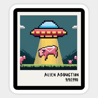 Alien abduction - 8 Bit Sticker